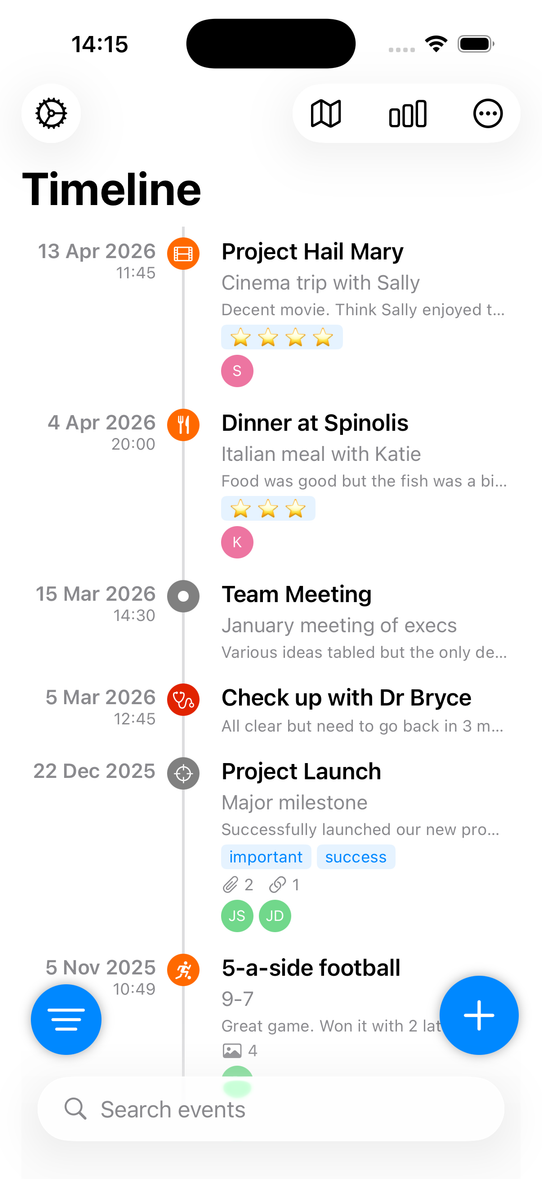 Timelined timeline screenshot preview